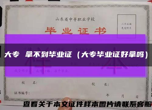 大专 拿不到毕业证（大专毕业证好拿吗）缩略图