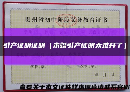 引产证明证明（未婚引产证明太难开了）缩略图