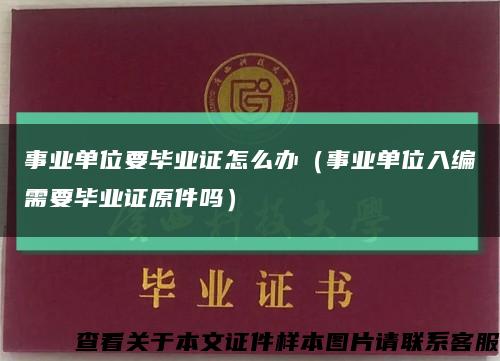 事业单位要毕业证怎么办（事业单位入编需要毕业证原件吗）缩略图