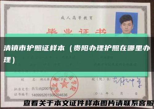 清镇市护照证样本（贵阳办理护照在哪里办理）缩略图