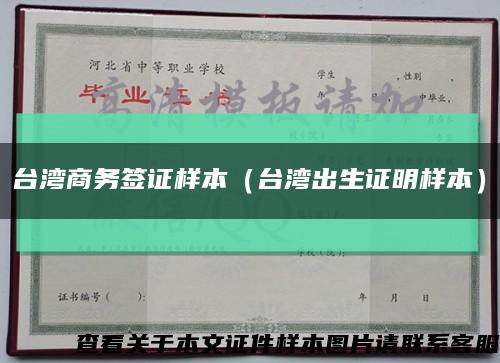 台湾商务签证样本（台湾出生证明样本）缩略图