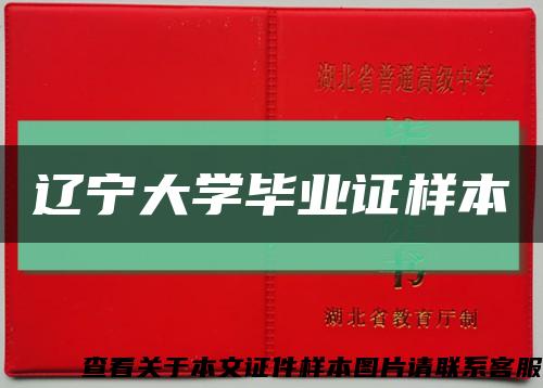 辽宁大学毕业证样本缩略图