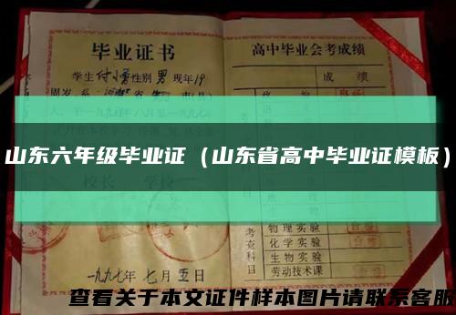 山东六年级毕业证（山东省高中毕业证模板）缩略图