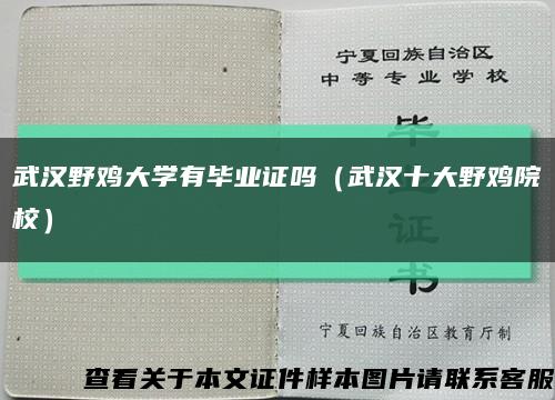 武汉野鸡大学有毕业证吗（武汉十大野鸡院校）缩略图