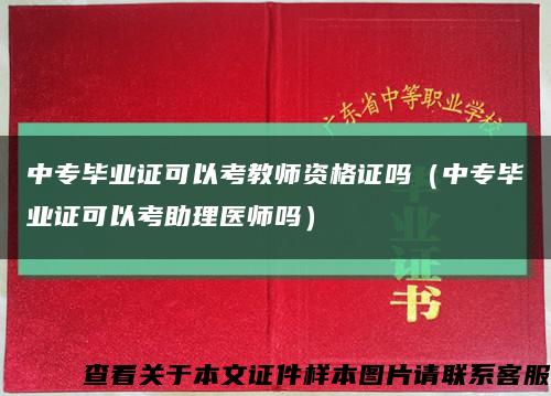 中专毕业证可以考教师资格证吗（中专毕业证可以考助理医师吗）缩略图