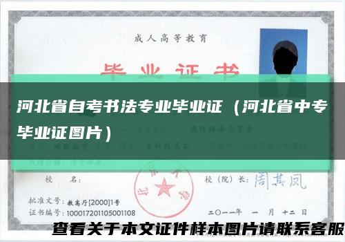 河北省自考书法专业毕业证（河北省中专毕业证图片）缩略图