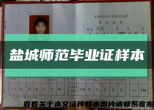 盐城师范毕业证样本缩略图