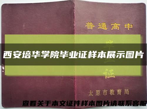 西安培华学院毕业证样本展示图片缩略图