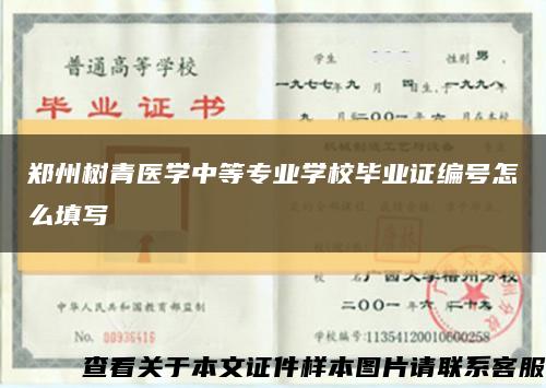 郑州树青医学中等专业学校毕业证编号怎么填写缩略图