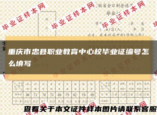 重庆市忠县职业教育中心校毕业证编号怎么填写缩略图