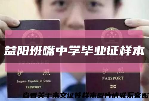 益阳班嘴中学毕业证样本缩略图