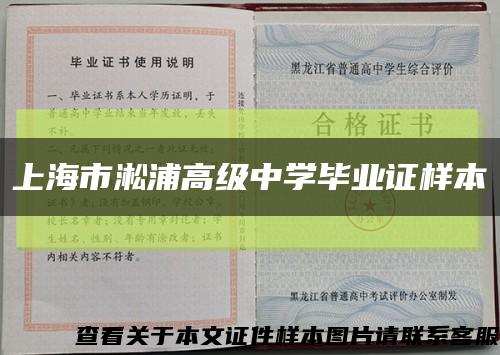 上海市淞浦高级中学毕业证样本缩略图