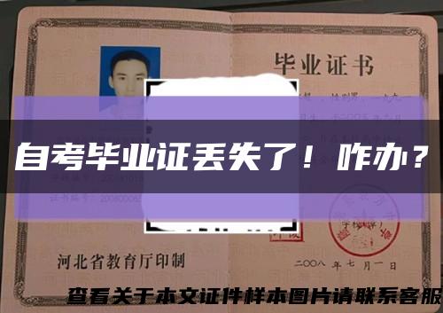 自考毕业证丢失了！咋办？缩略图