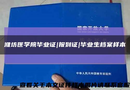 潍坊医学院毕业证|报到证|毕业生档案样本缩略图