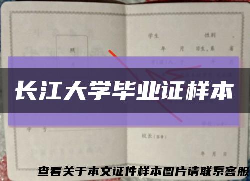 长江大学毕业证样本缩略图