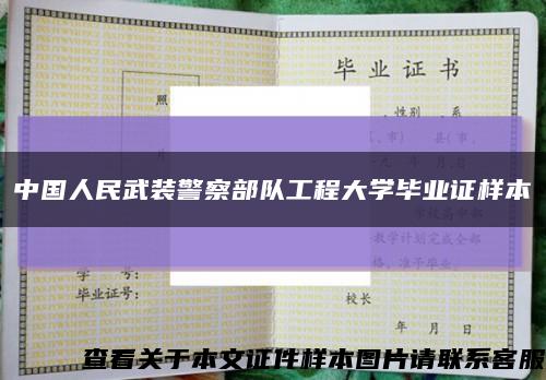 中国人民武装警察部队工程大学毕业证样本缩略图