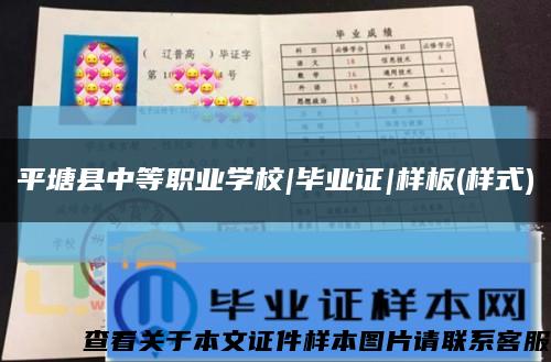 平塘县中等职业学校|毕业证|样板(样式)缩略图