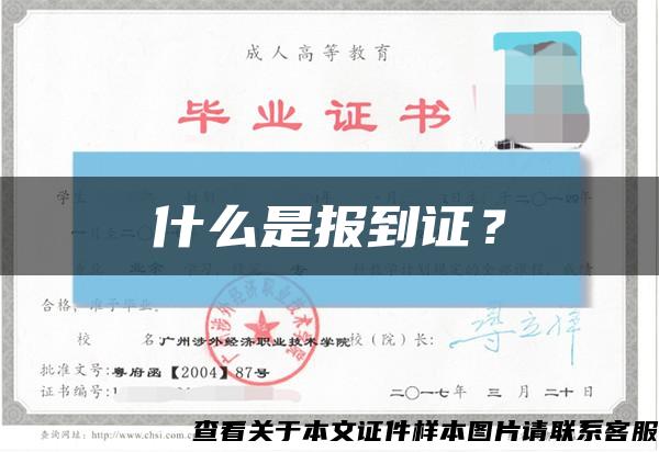 什么是报到证？缩略图