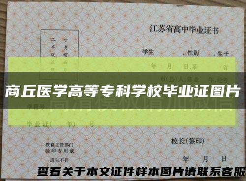 商丘医学高等专科学校毕业证图片缩略图