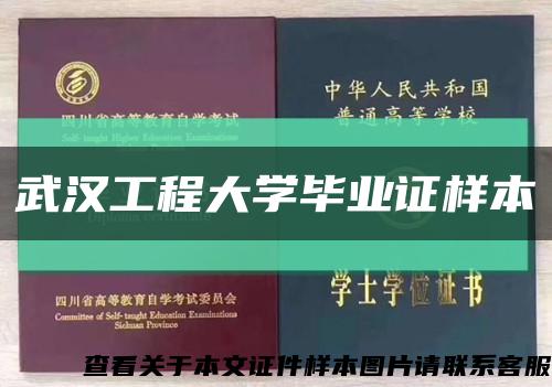 武汉工程大学毕业证样本缩略图