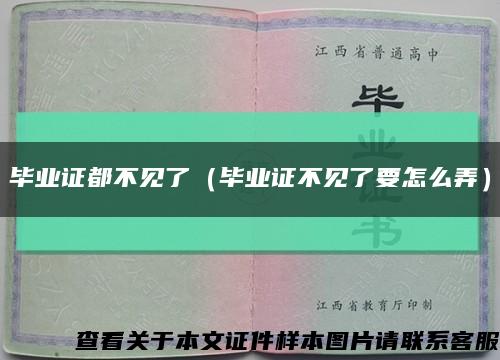 毕业证都不见了（毕业证不见了要怎么弄）缩略图