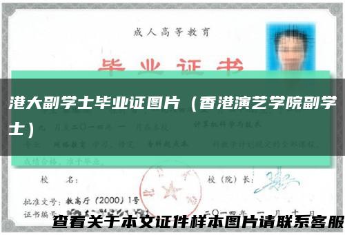 港大副学士毕业证图片（香港演艺学院副学士）缩略图