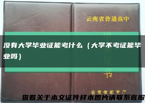 没有大学毕业证能考什么（大学不考证能毕业吗）缩略图