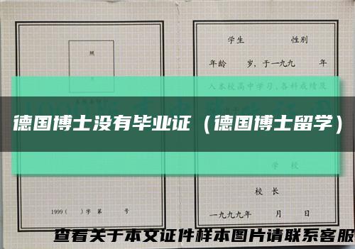 德国博士没有毕业证（德国博士留学）缩略图
