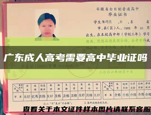 广东成人高考需要高中毕业证吗缩略图