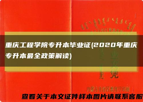 重庆工程学院专升本毕业证(2020年重庆专升本最全政策解读)缩略图