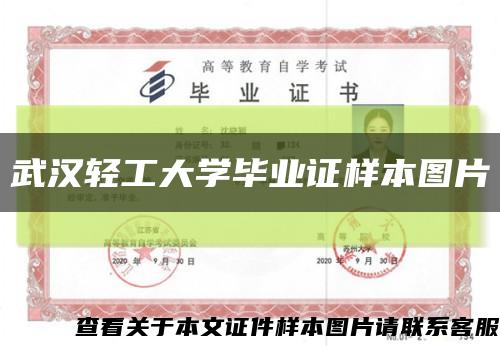 武汉轻工大学毕业证样本图片缩略图