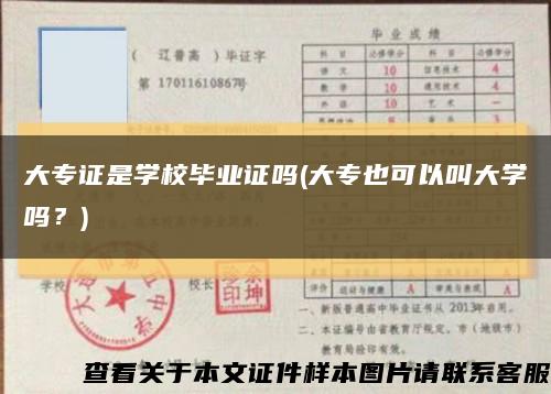 大专证是学校毕业证吗(大专也可以叫大学吗？)缩略图