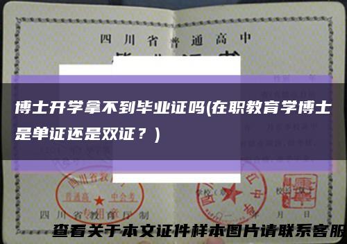 博士开学拿不到毕业证吗(在职教育学博士是单证还是双证？)缩略图