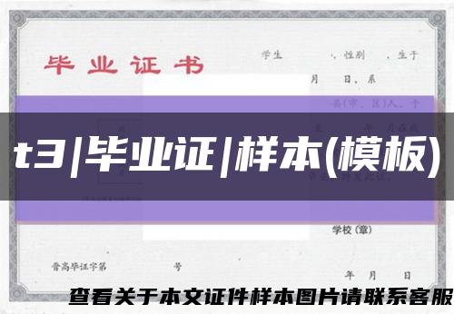t3|毕业证|样本(模板)缩略图