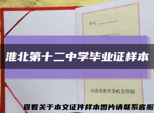 淮北第十二中学毕业证样本缩略图
