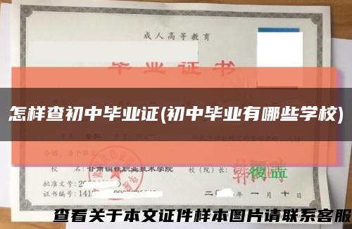 怎样查初中毕业证(初中毕业有哪些学校)缩略图
