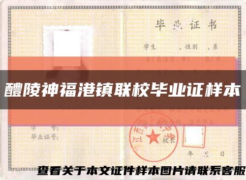 醴陵神福港镇联校毕业证样本缩略图