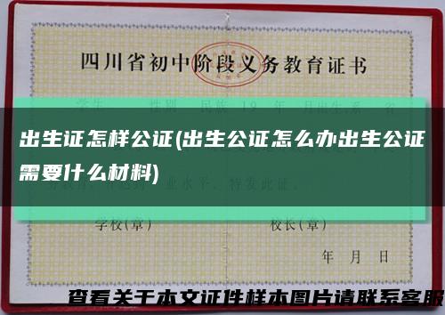 出生证怎样公证(出生公证怎么办出生公证需要什么材料)缩略图