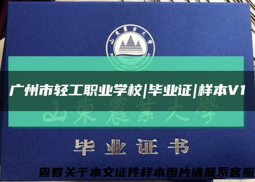 广州市轻工职业学校|毕业证|样本V1缩略图