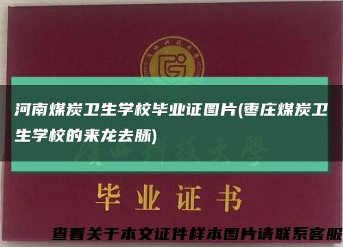 河南煤炭卫生学校毕业证图片(枣庄煤炭卫生学校的来龙去脉)缩略图