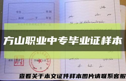 方山职业中专毕业证样本缩略图