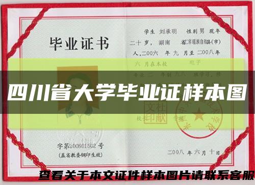 四川省大学毕业证样本图缩略图