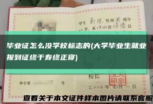 毕业证怎么没学校标志的(大学毕业生就业报到证终于寿终正寝)缩略图