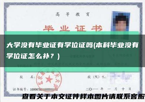 大学没有毕业证有学位证吗(本科毕业没有学位证怎么补？)缩略图
