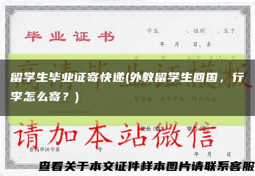 留学生毕业证寄快递(外教留学生回国，行李怎么寄？)缩略图