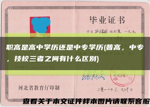 职高是高中学历还是中专学历(普高，中专，技校三者之间有什么区别)缩略图