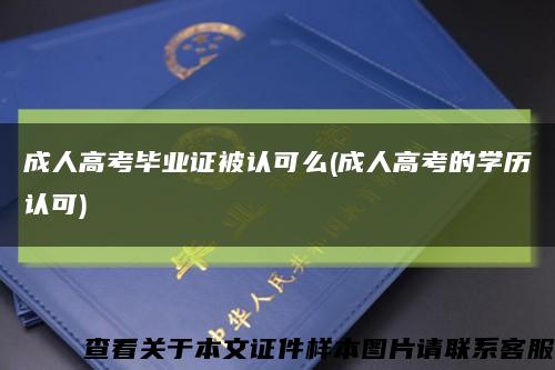 成人高考毕业证被认可么(成人高考的学历认可)缩略图
