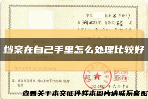 档案在自己手里怎么处理比较好缩略图