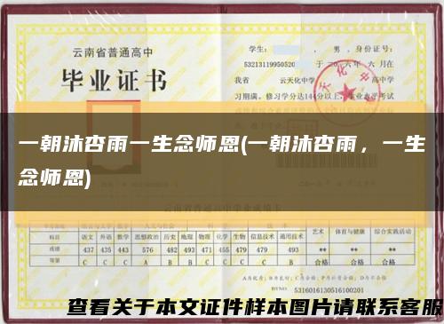 一朝沐杏雨一生念师恩(一朝沐杏雨，一生念师恩)缩略图