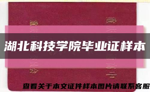 湖北科技学院毕业证样本缩略图